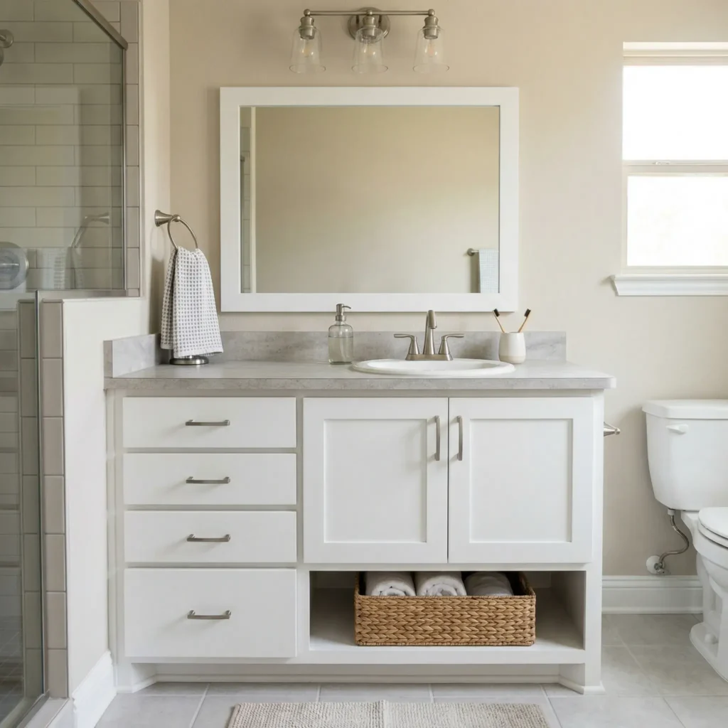 Laminate cabinets and countertop installation