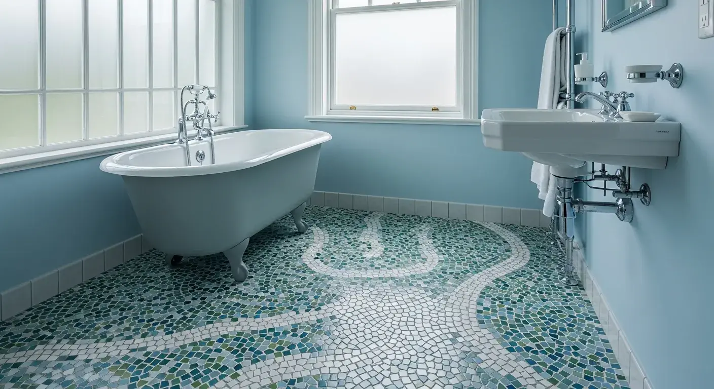 Bathroom Floor Tile Installation 15 Mosaic Bathroom Floor Tiles