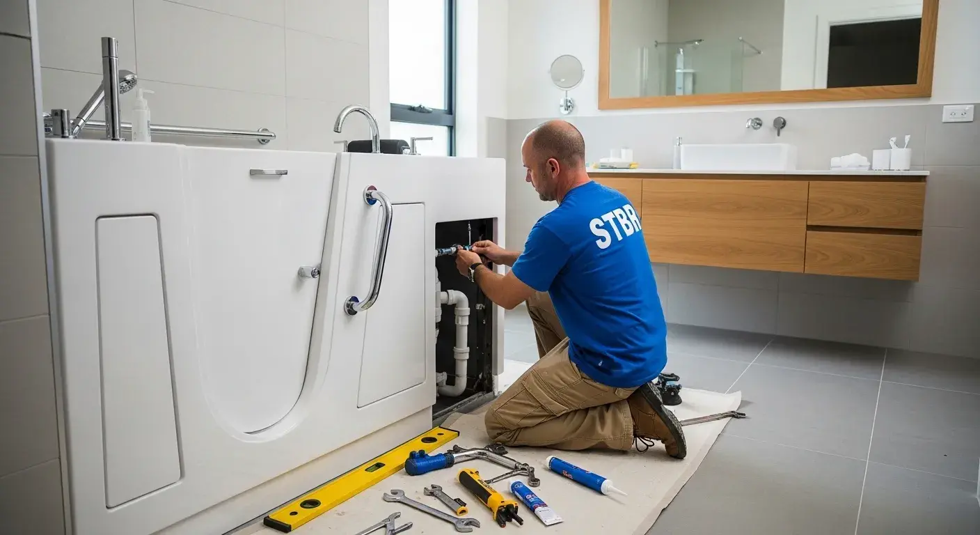 Spring Tx Bathroom Remodel working team