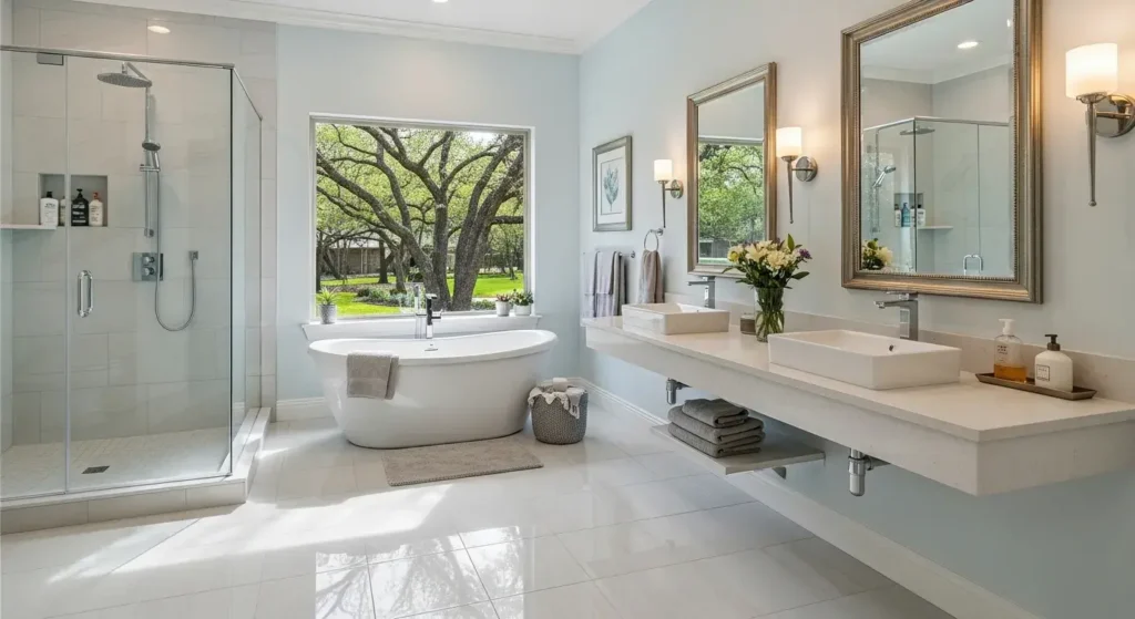 floor tile installation project in Klein