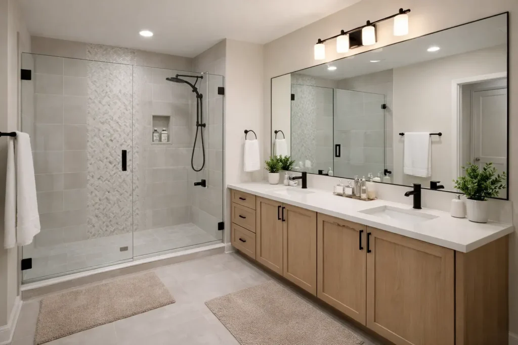 full bathroom remodel after project